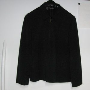 Vtg Rafaella Classic Black Zip Front Jacket Sz 6